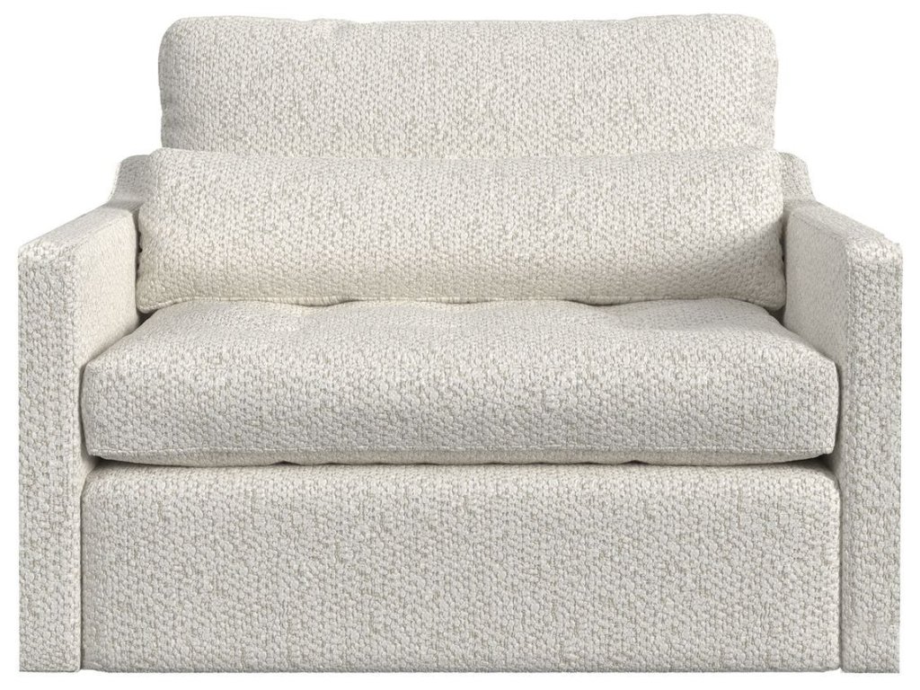 Slope Tufted Swivel Chair-And-A-Half - Cuddly Cream - image 1