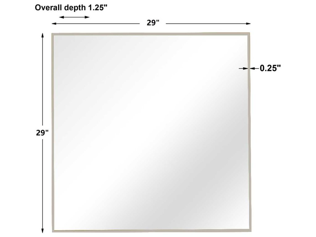 Alexo Square Mirror, Silver - image 4
