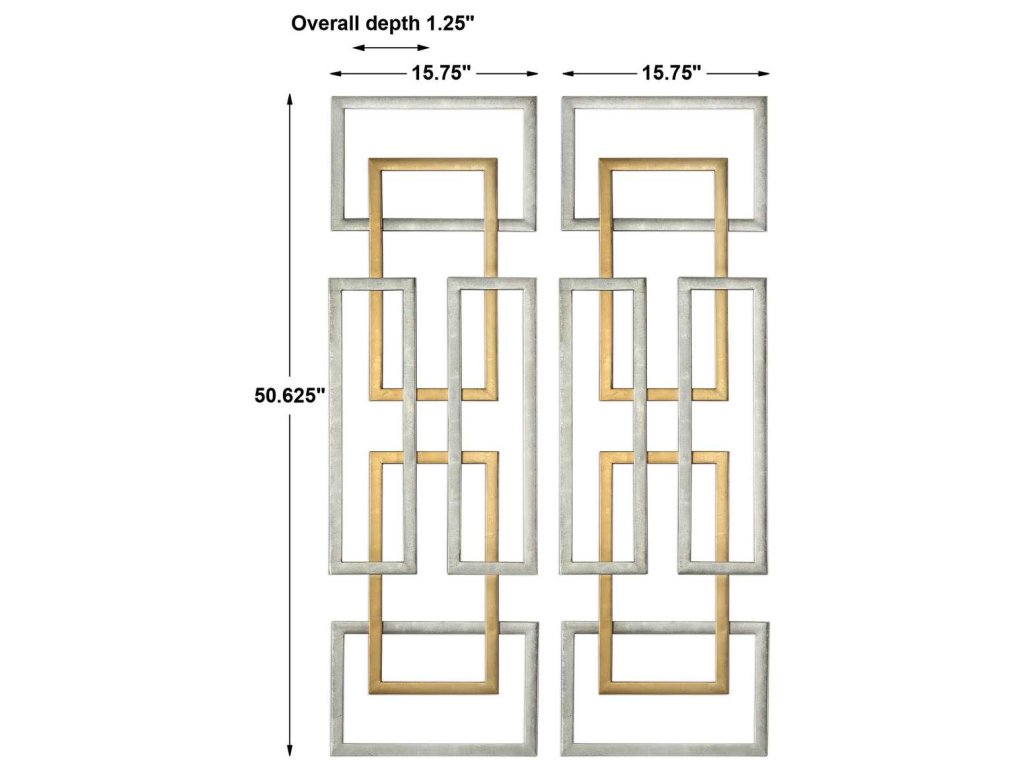 Aerin Metal Wall Panels, S/2 - image 2