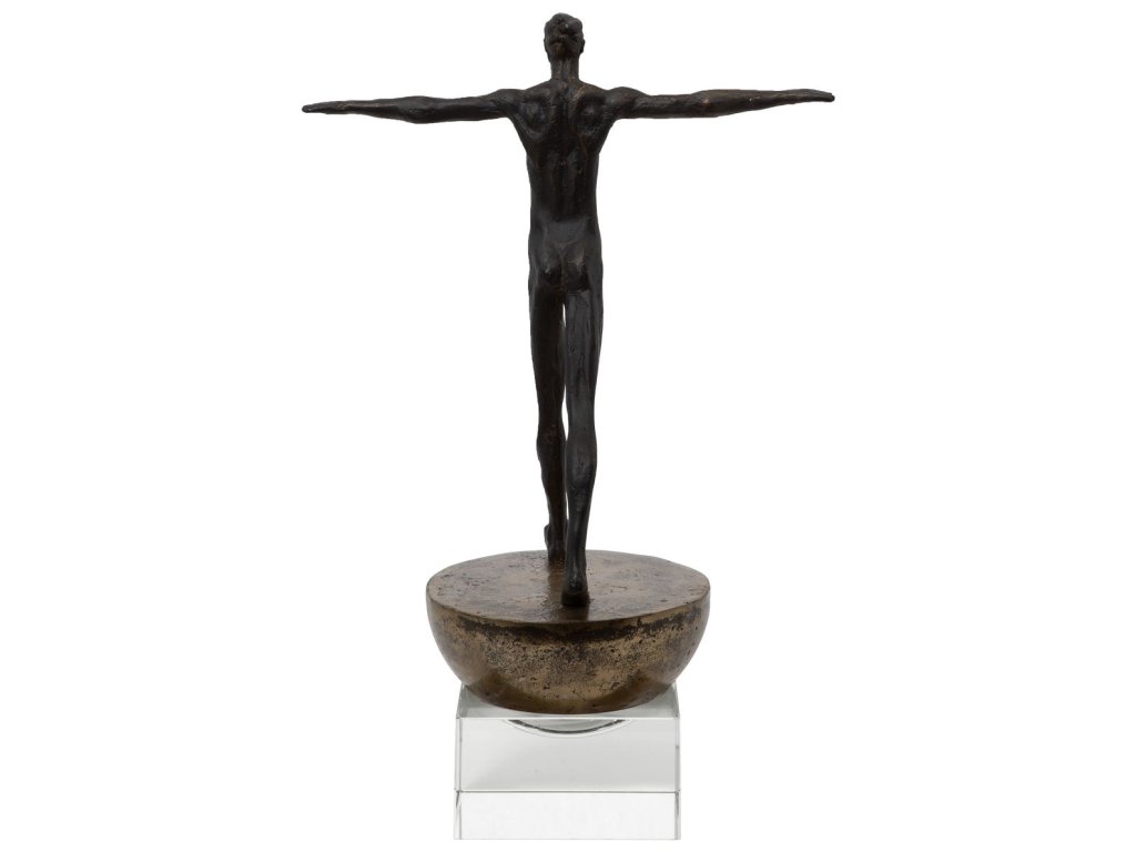 Man Finding Balance Sculpture - image 4