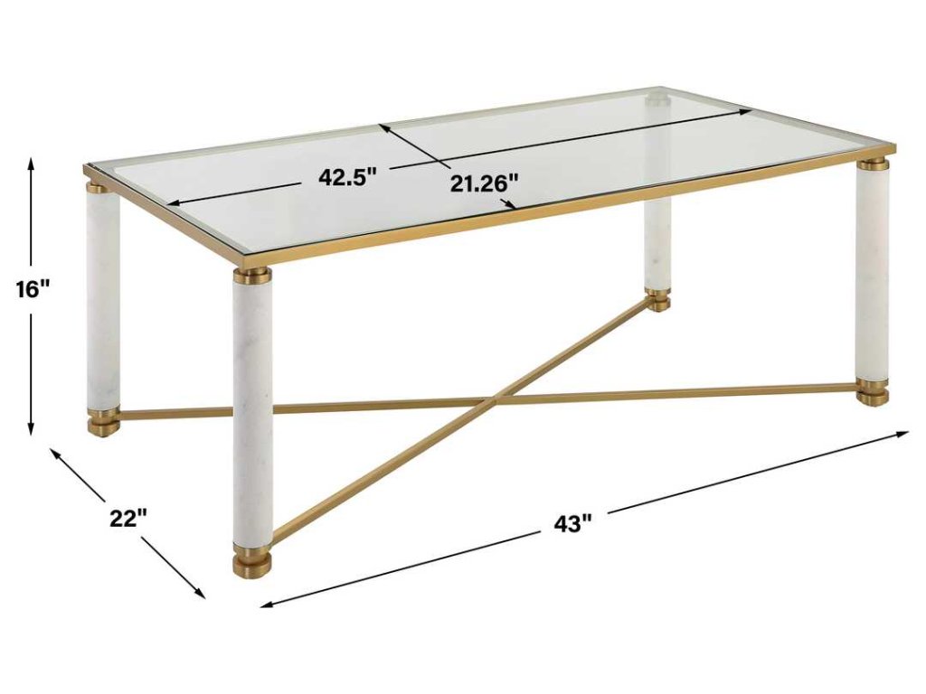 White Pillar Coffee Table - image 8