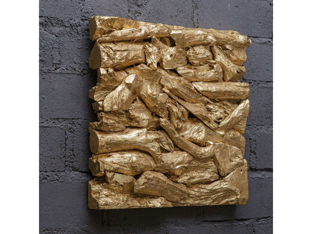 Rio Wood Wall Decor, Gold - image 4