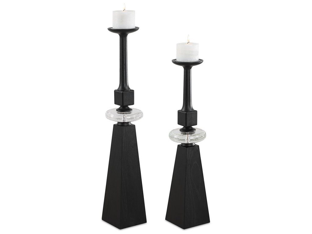 Ebon Glow, Candleholders, S/2 - main image