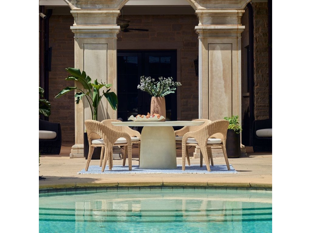 Madrone Outdoor Dining Table, Warm White, 2 Cartons - image 1