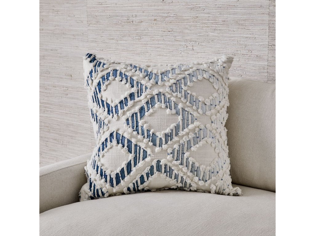 Fringe Element Pillow - Ombre Blue - image 3