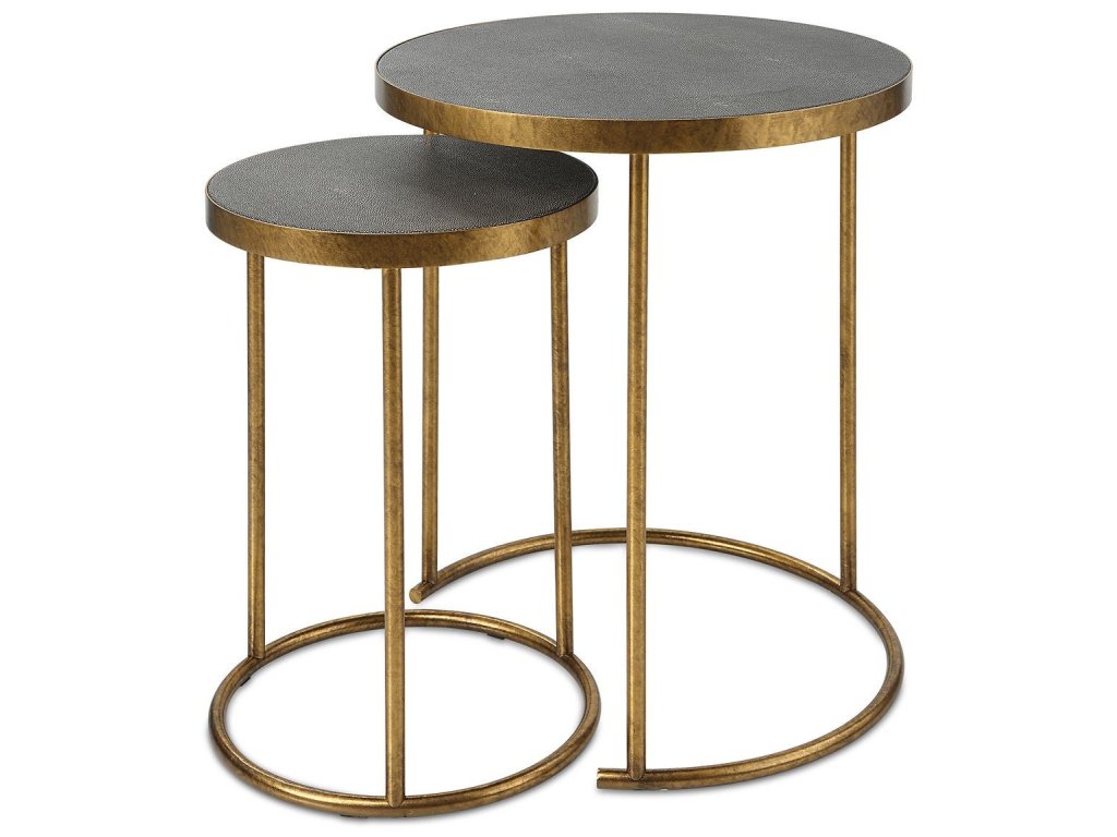 Aragon Nesting Tables, S/2, Gray - main image