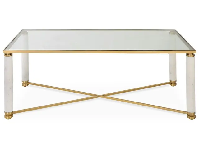 White Pillar Coffee Table
