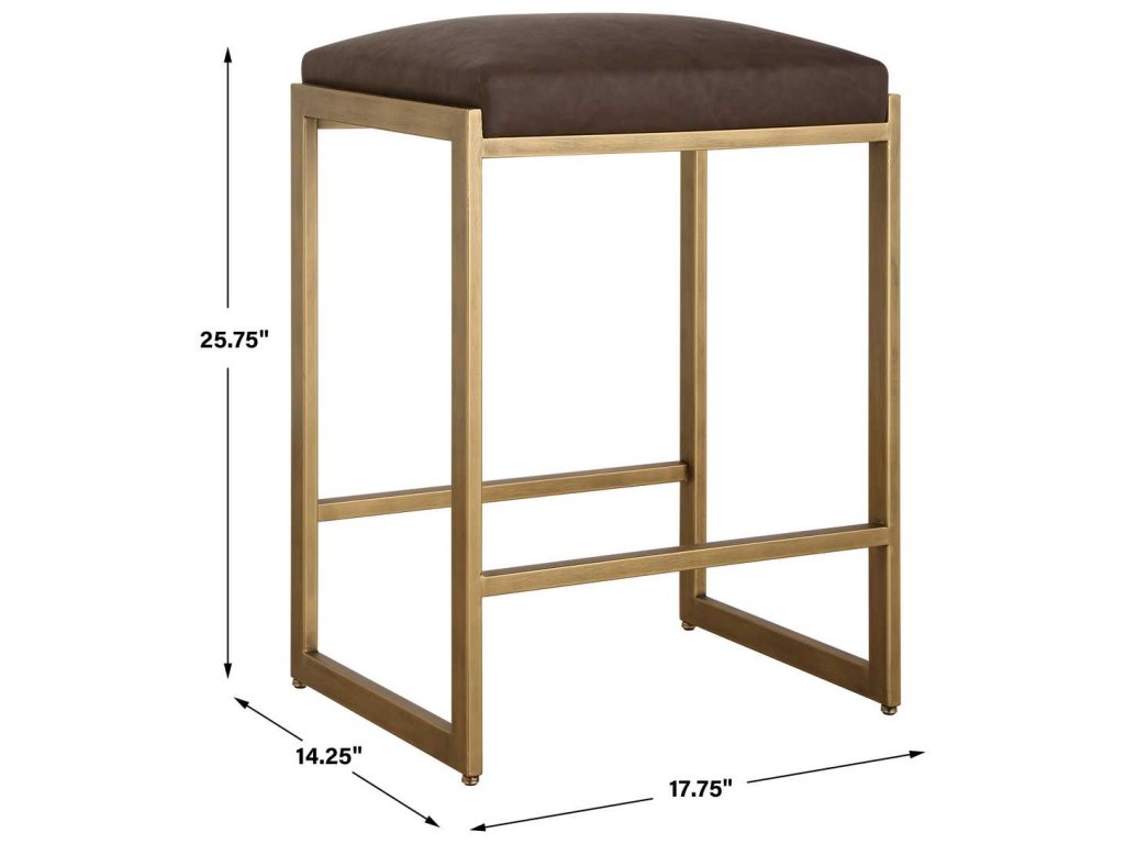 Atticus Counter Stool, Gold - image 5