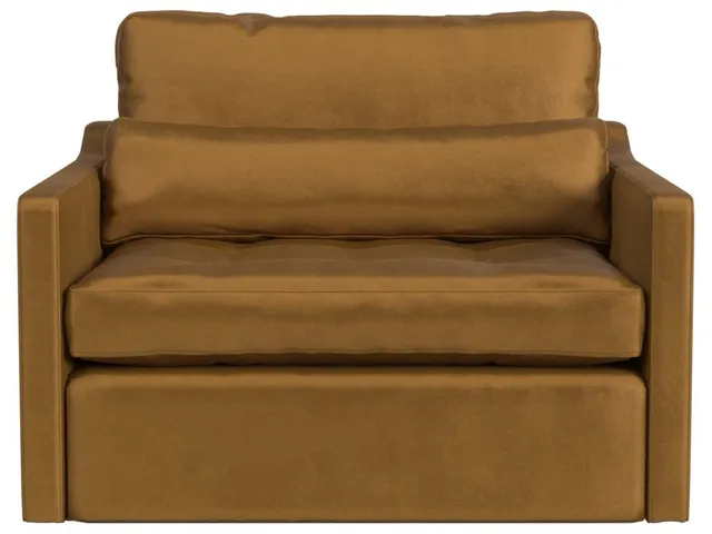 Slope Tufted Swivel Chair-And-A-Half - Bliss Bronze