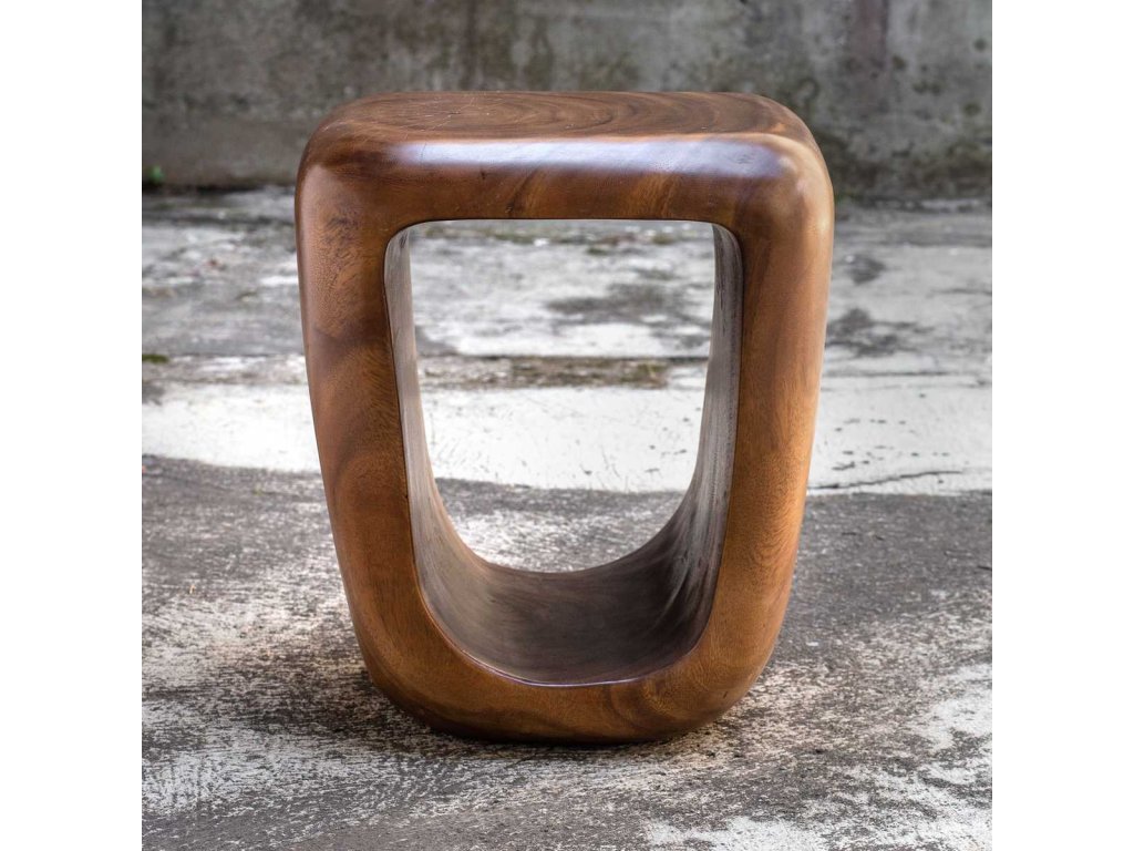Loophole Accent Stool, Natural Wash - image 3