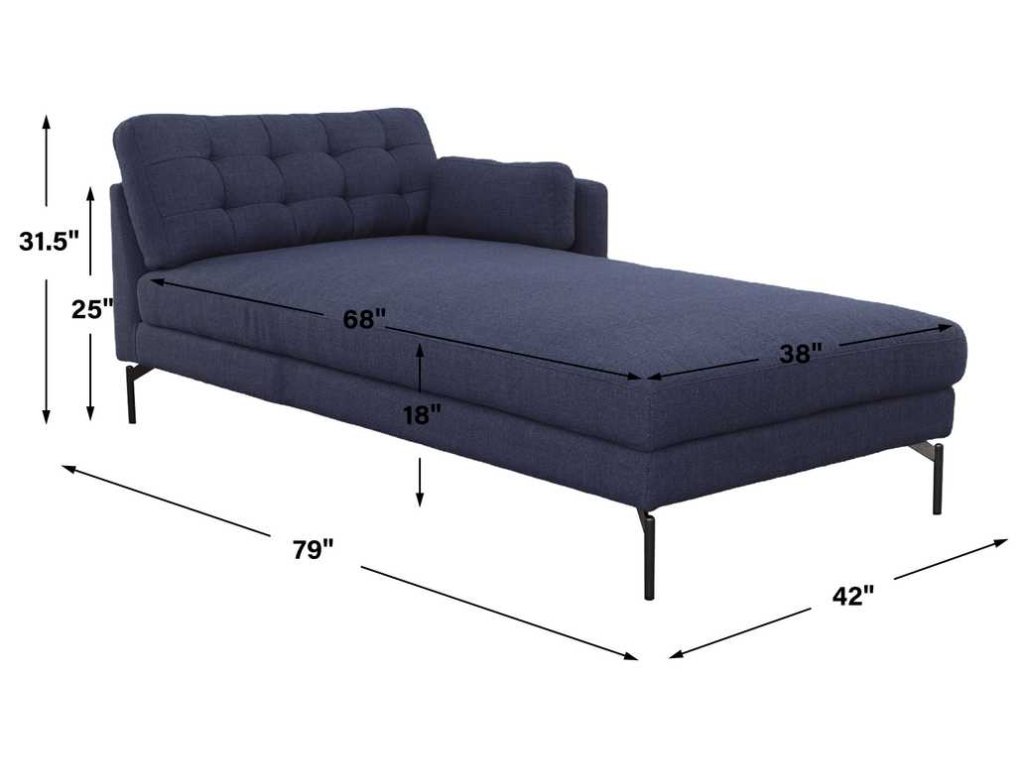 Ventura Chaise, Right Arm Facing - Blue - image 8