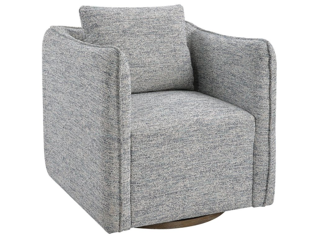 Corben Swivel Chair, Blue - image 3