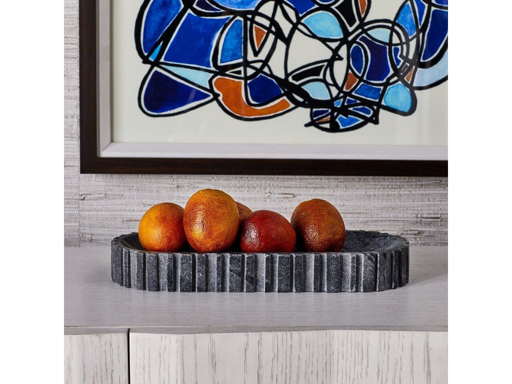 Big Pill Bowl/Tray - Black And White Marble - image 4