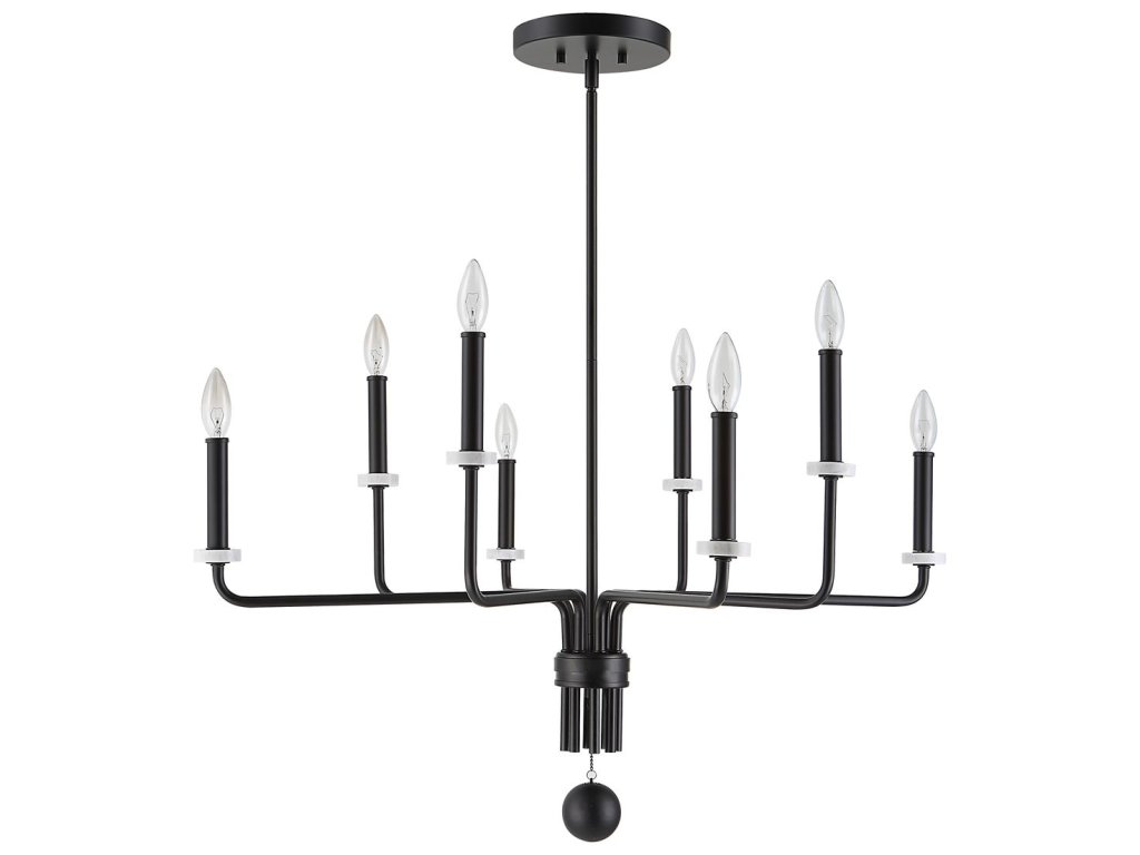 Ebony Elegance, 8 Lt Chandelier - image 2
