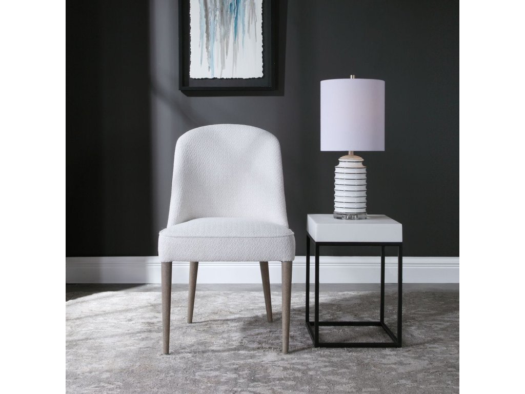 Brie Armless Chair, White, 2 Per Box, Priced Each - image 2