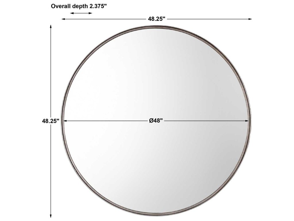 Agoura Round Mirror - 48 Silver - image 5