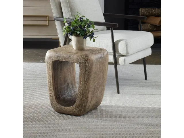 Loophole Accent Stool, Bleached Wash - Alternative View