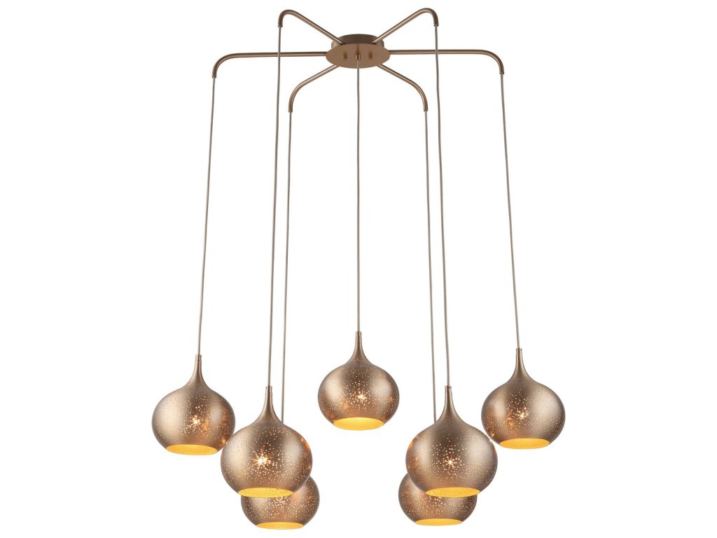 Golden Onion, 7 Lt Chandelier - image 3