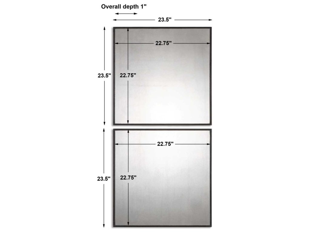 Matty Square Mirrors, S/2 - image 3