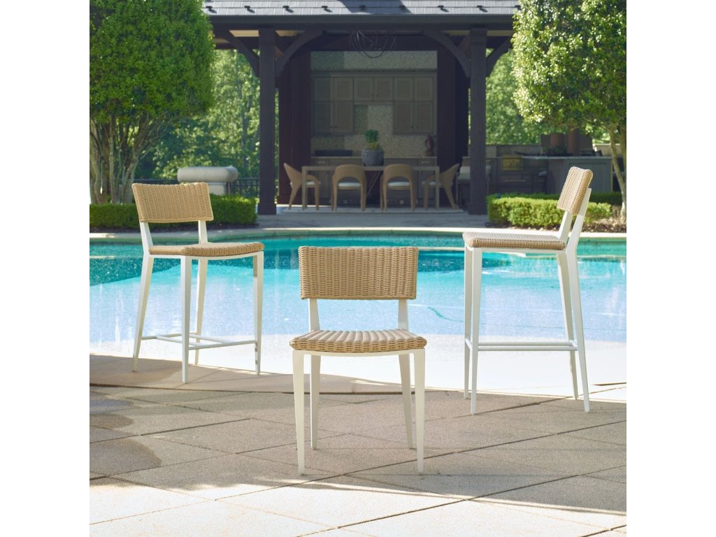 Calbas Outdoor Bar Stool, White - image 3