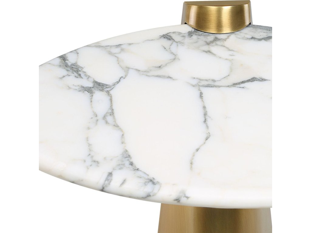 Strum Accent Table - Arabescato Marble - image 5