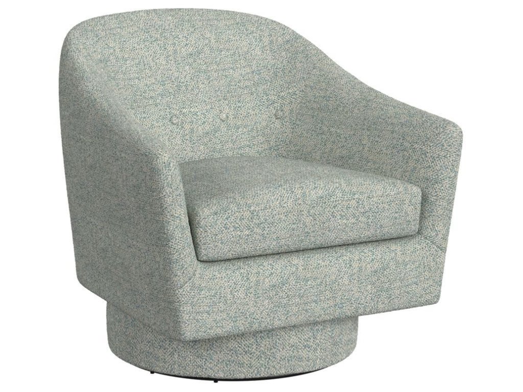 Coupe Swivel Chair - Tweedy Bird Sky - image 1