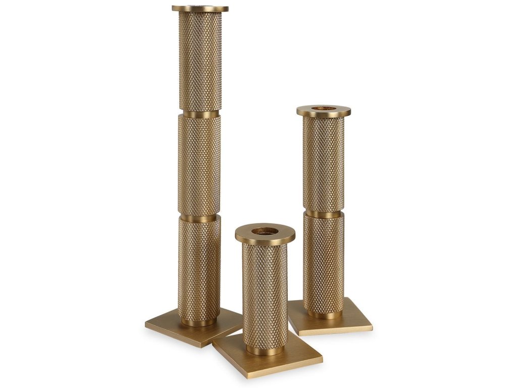 Knurled Taper Candleholders, S/3 - image 3