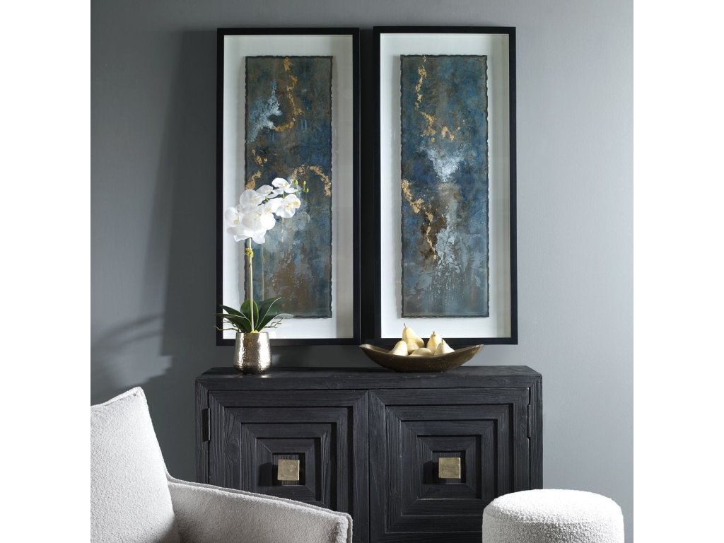 Glimmering Agate Framed Prints, S/2 - image 1