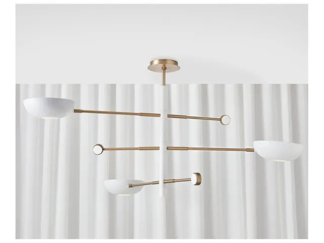 Swinger, 3 Lt Pendant - White
