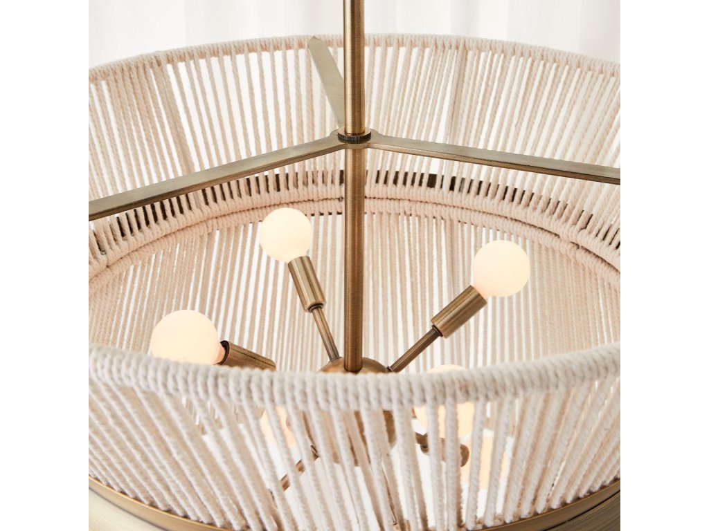 Highly Strung, 8 Lt Round Pendant - White - image 4