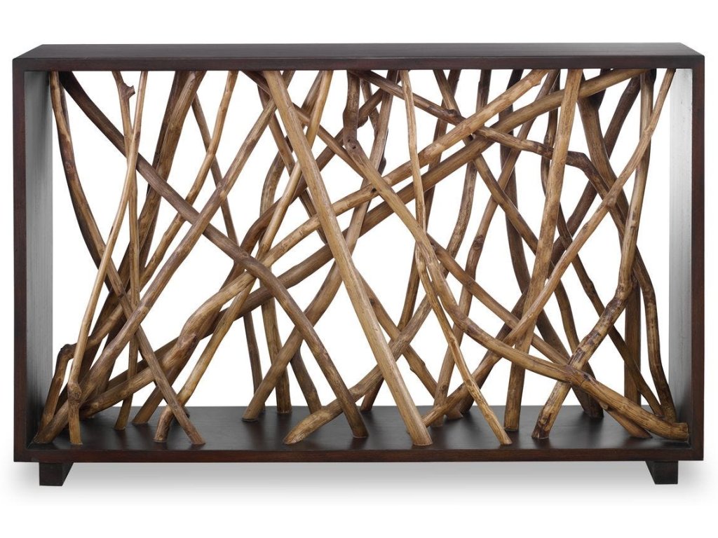 Teak Maze Console Table - main image