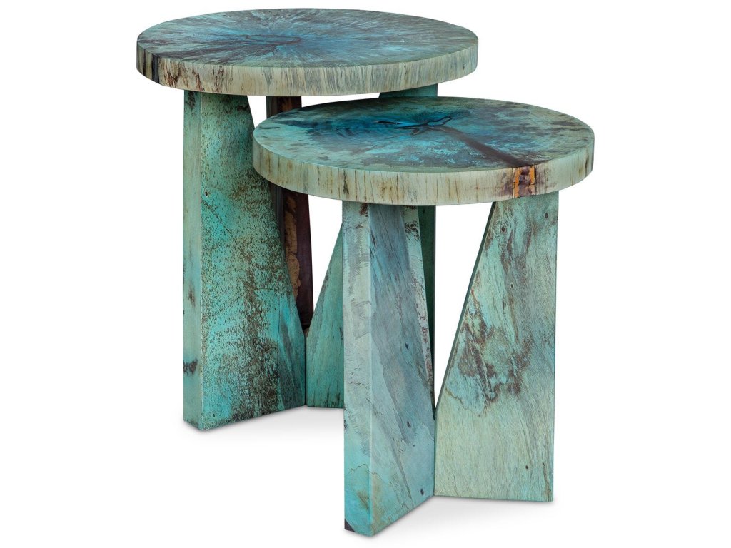 Nadette Nesting Tables, Blue, S/2 - main image