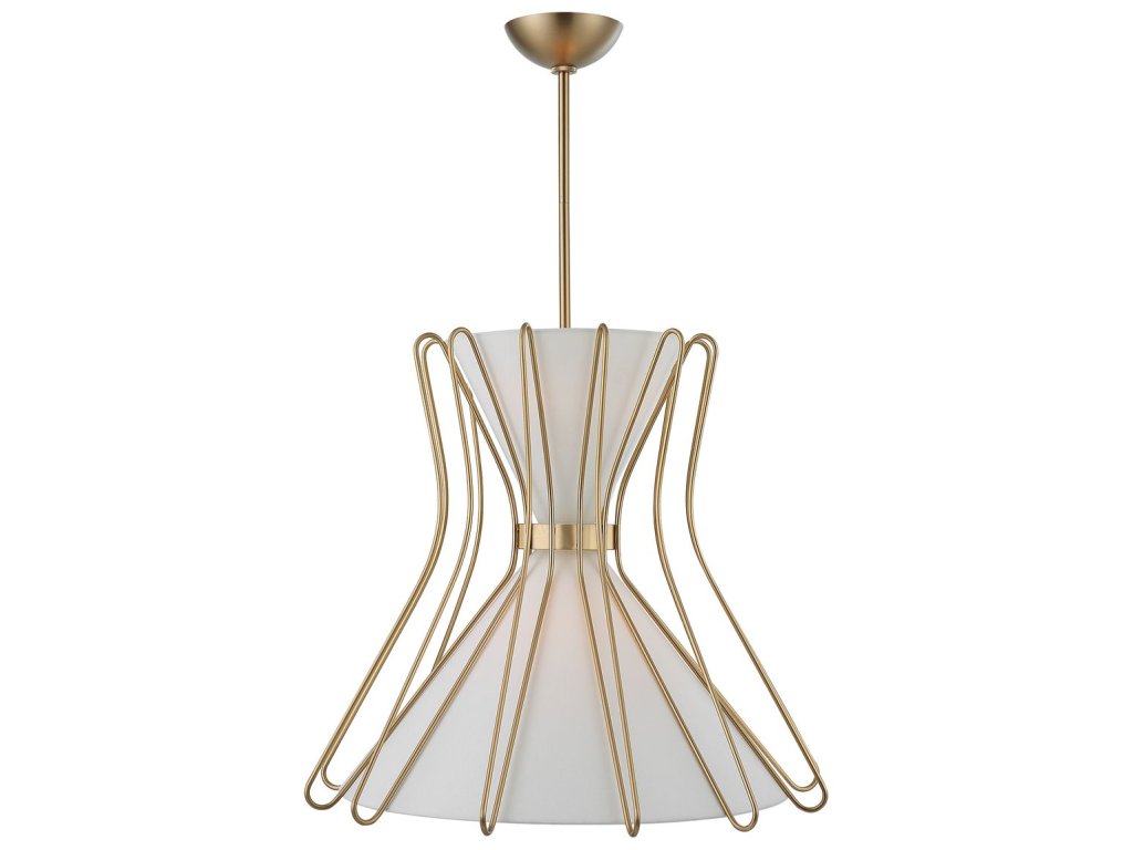 Boomerang, 4 Lt Pendant - Brass Medium - image 2