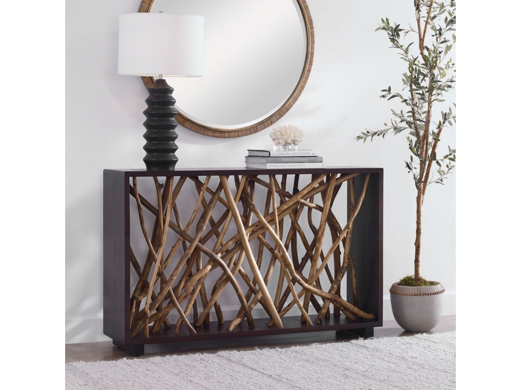 Teak Maze Console Table - image 5
