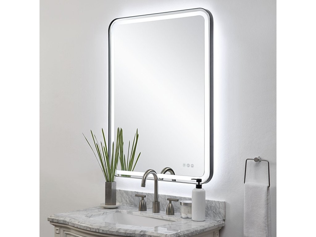 Crofton Lighted Large Mirror, Black - image 8