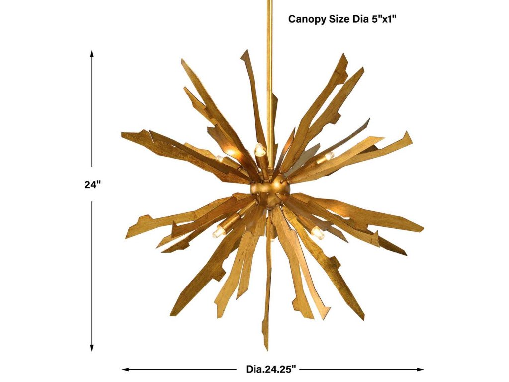 Starburst, 6 Lt Pendant - image 6