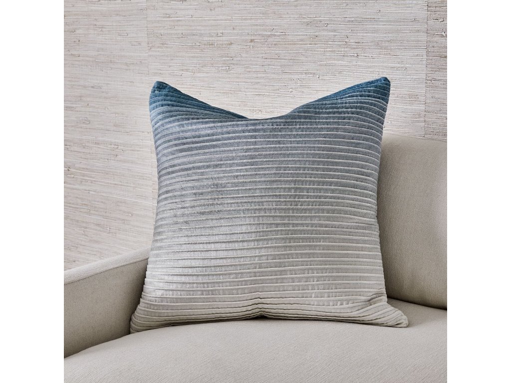 Fade Out Velvet Pillow - Blue - image 6