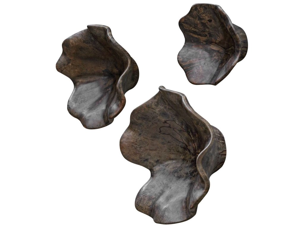 Teo Wood Wall Decor, Mocha, S/3 - image 3