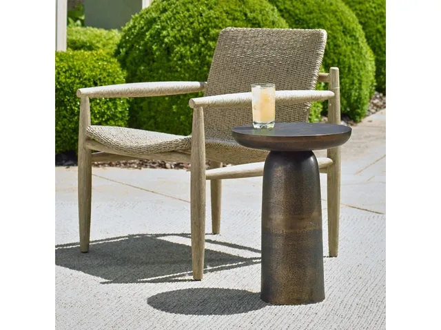 Joppa Outdoor Accent Table, Golden Dark Bronze