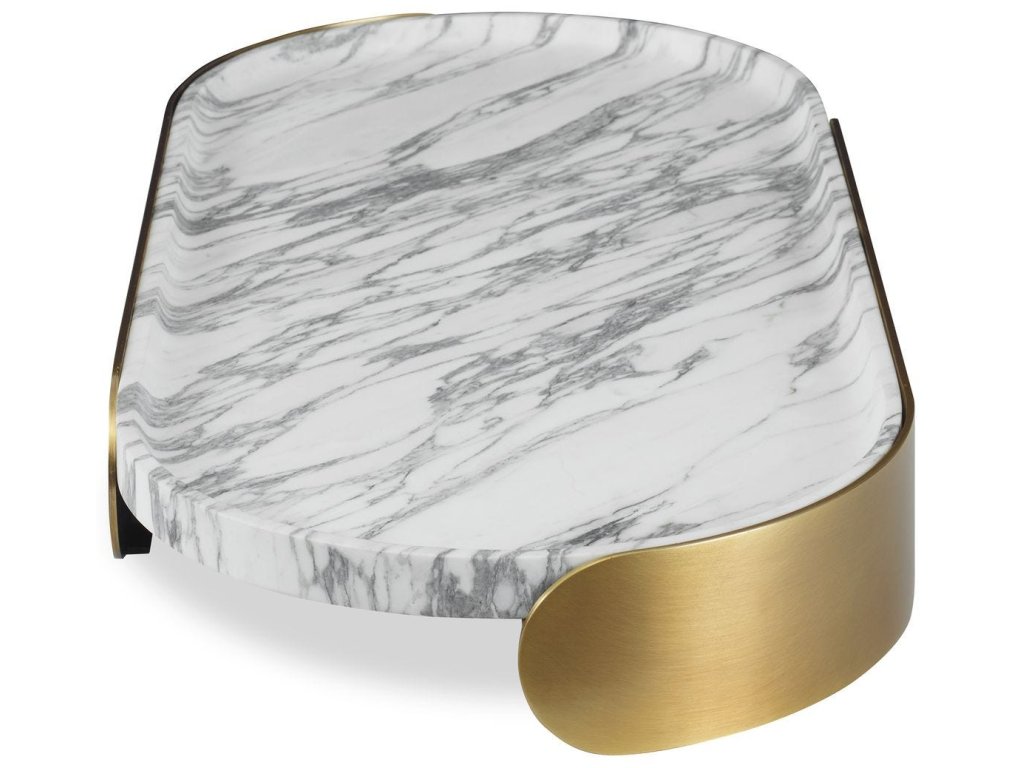 Lozenge Tray - Arabescato Marble - image 4