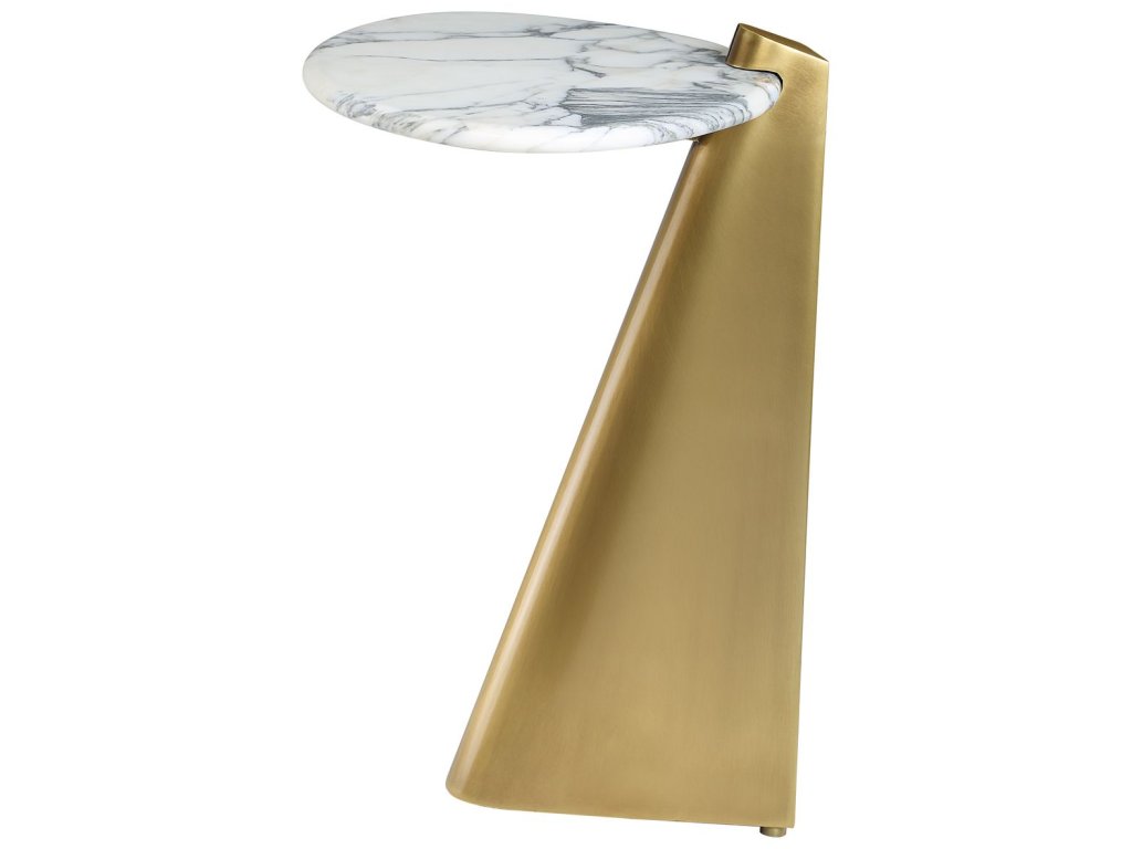 Strum Accent Table - Arabescato Marble - image 4