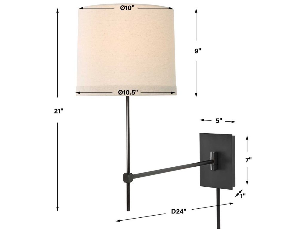 Swing Time, 1 Lt Sconce - Bronze - image 9