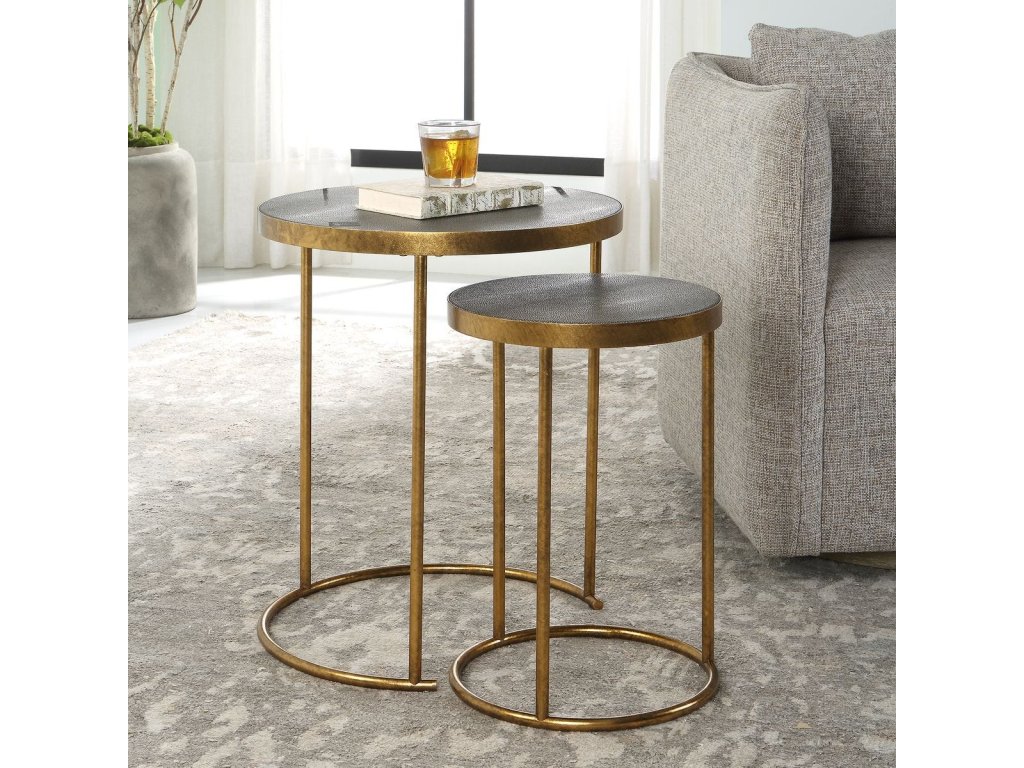 Aragon Nesting Tables, S/2, Gray - image 1