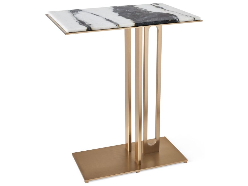 Cantilever Accent Table - Panda Marble - main image