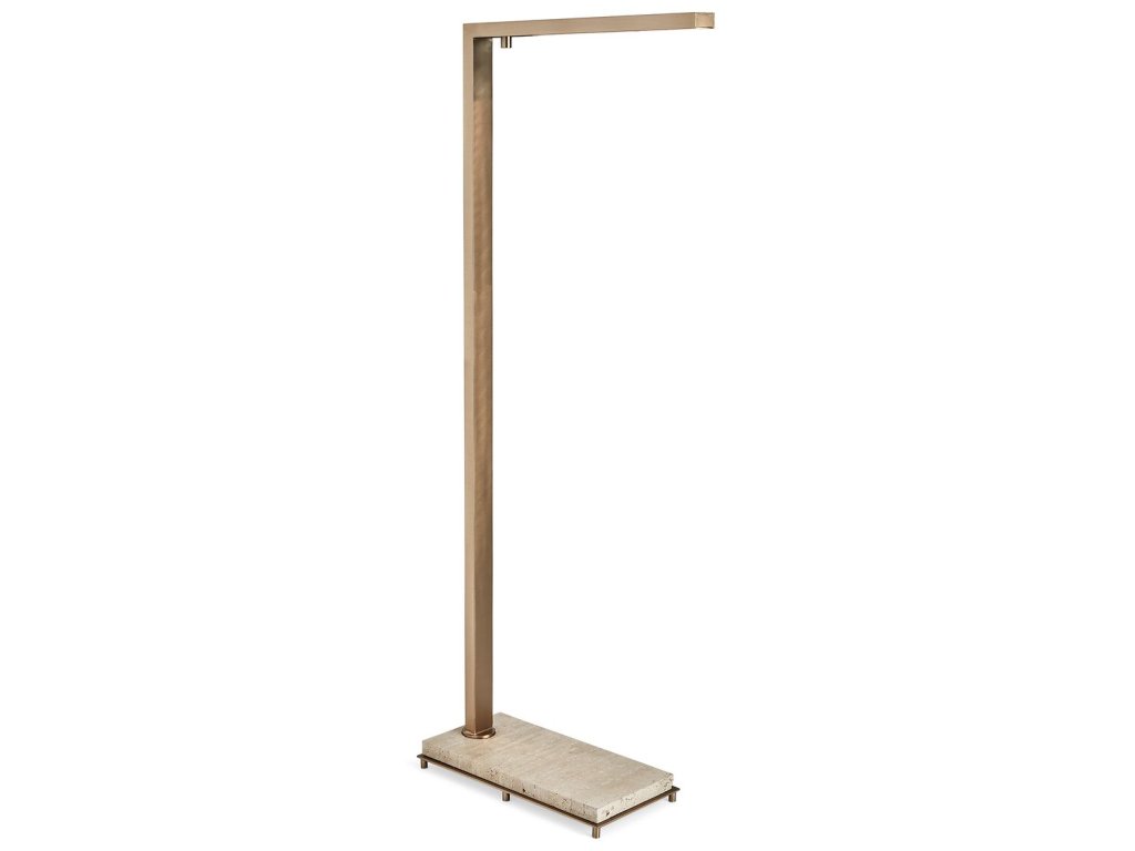 Illume Floor Lamp - Travertine/Brass - main image
