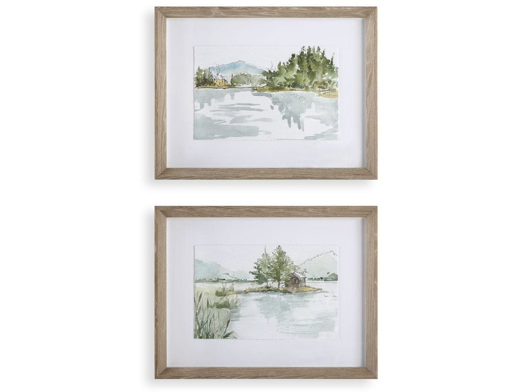 Serene Lake Framed Prints, S/2 - main image