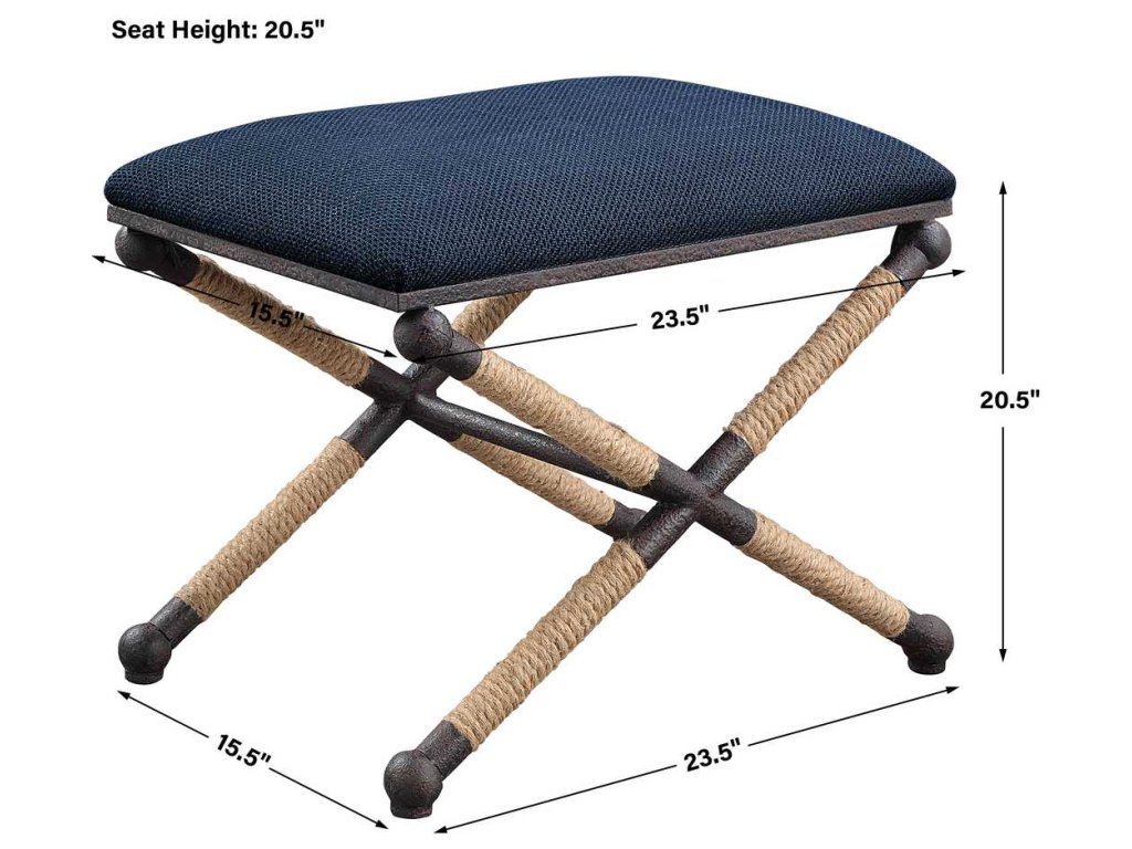 Firth Small Bench, Navy - image 6