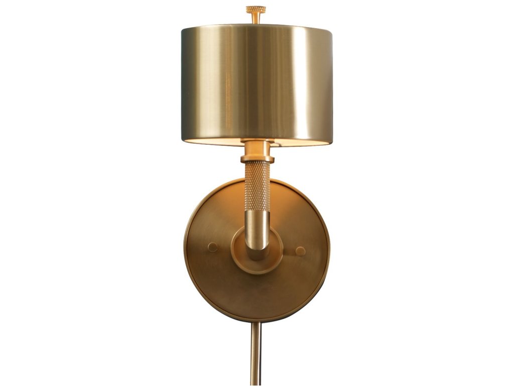 Knurl, 1 Lt Sconce - Brass - main image