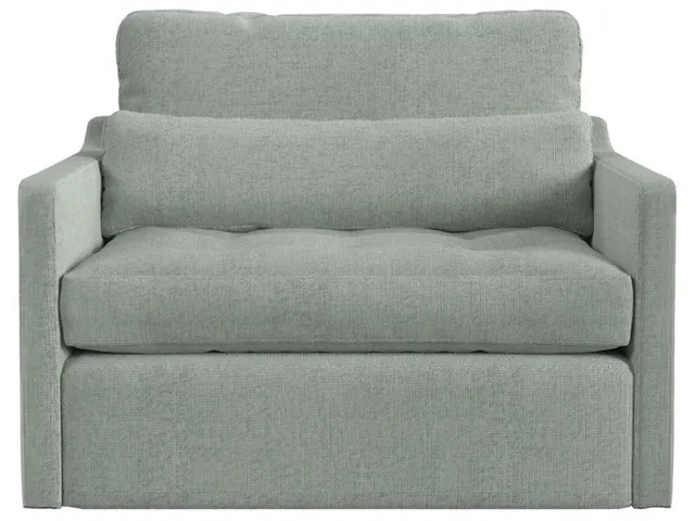 Slope Tufted Swivel Chair-And-A-Half - Criss Cross Sea Salt