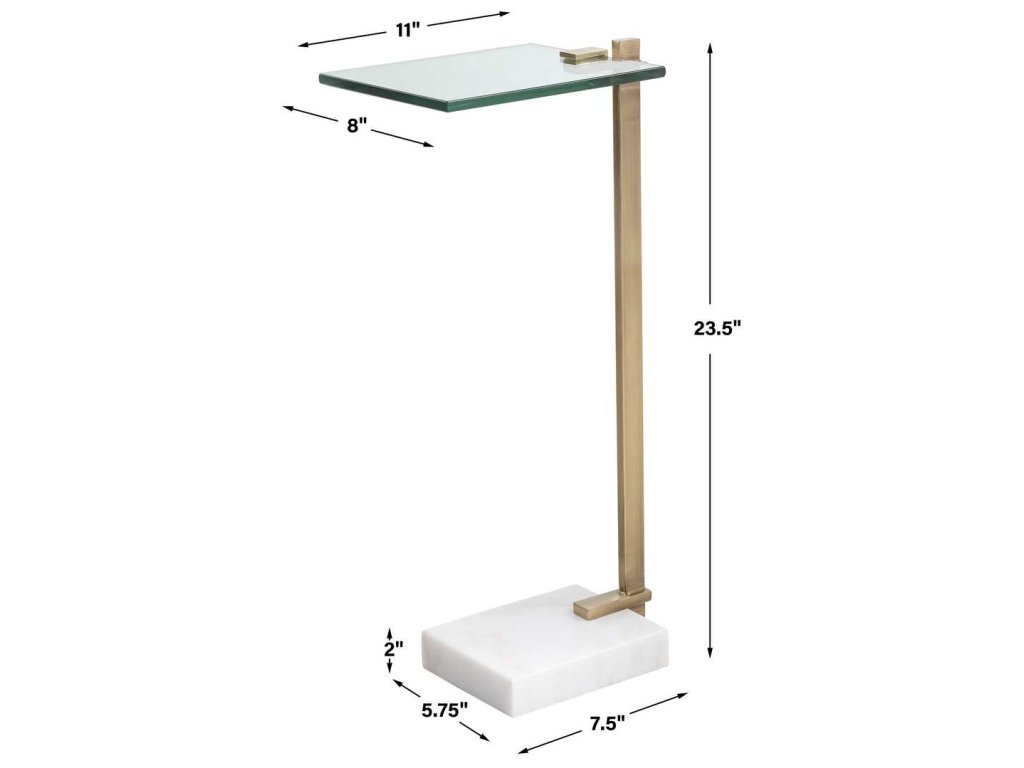 Butler Accent Table, White - image 7
